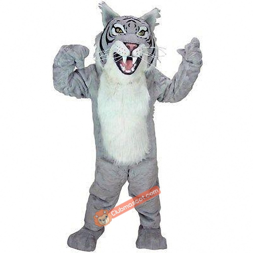 Grey Wildcat Mascot Costume, Grey Wildcat Costume