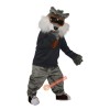 Grey Wildcat Stray Cat Hare Racoon Cartoon Mascot Costume, Grey Wildcat Stray Cat Hare Racoon Cartoon Costume