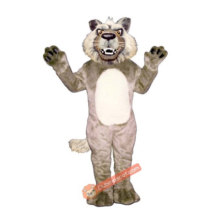 Growling Wolf Mascot Costume, Growling Wolf Costume