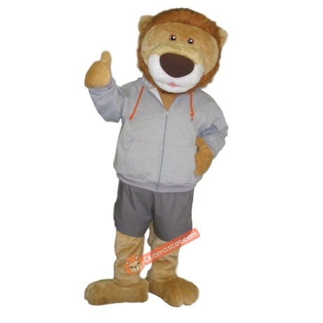 Handsome College Lion Mascot Costume, Handsome College Lion Costume