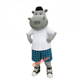 Handsome Hippo Mascot Costume, Handsome Hippo Costume