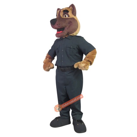 Handsome Police Dog Mascot Costume, Handsome Police Dog Costume