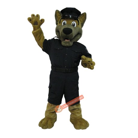 Handsome Police Dog Mascot Costume, Handsome Police Dog Costume