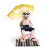 Handsome Swimming Pig Mascot Costume, Handsome Swimming Pig Costume