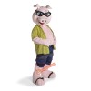 Handsome Swimming Pig Mascot Costume, Handsome Swimming Pig Costume