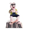 Handsome Swimming Pig Mascot Costume, Handsome Swimming Pig Costume