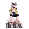 Handsome Swimming Pig Mascot Costume, Handsome Swimming Pig Costume