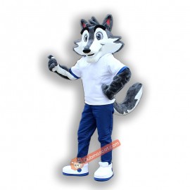 Handsome Wolf Mascot Costume, Handsome Wolf Costume