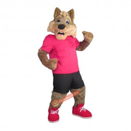 Happy Coyote Mascot Costume, Happy Coyote Costume