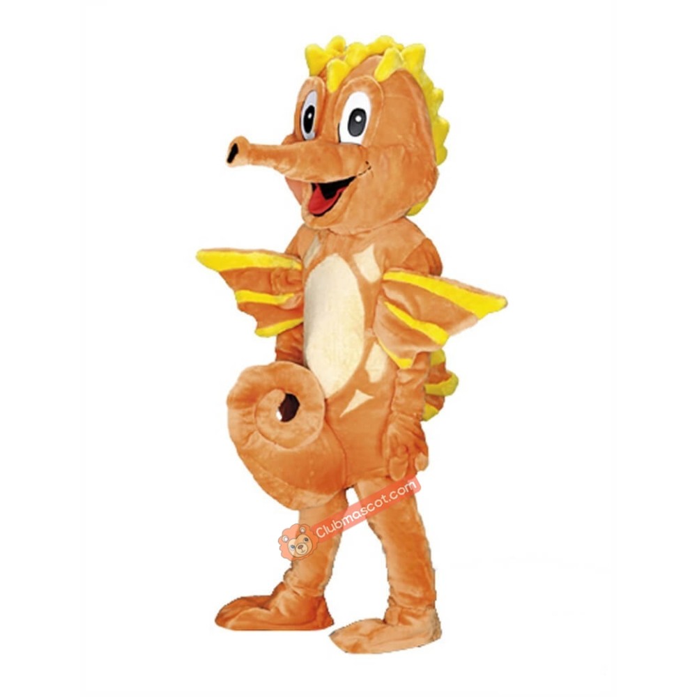 Happy Cute Seahorse Mascot Costume, Happy Cute Seahorse Costume