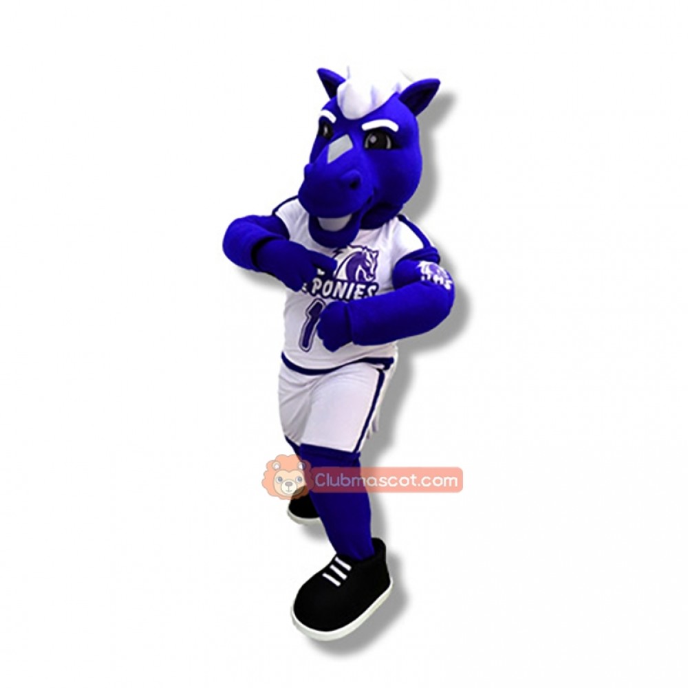 Blue Horse Mascot Costume