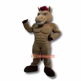 College Power Cool Mustang Mascot Costume