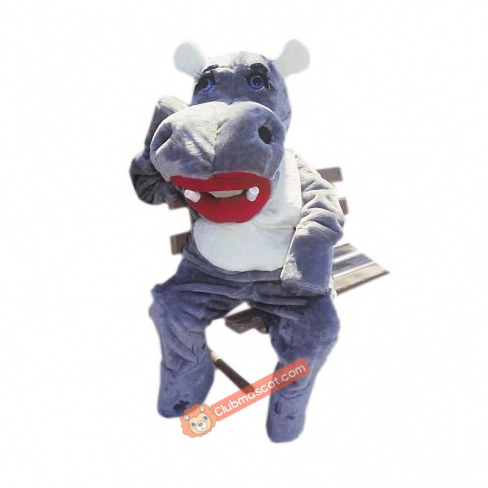 Hillary Hippo Mascot Costume, Hillary Hippo Costume