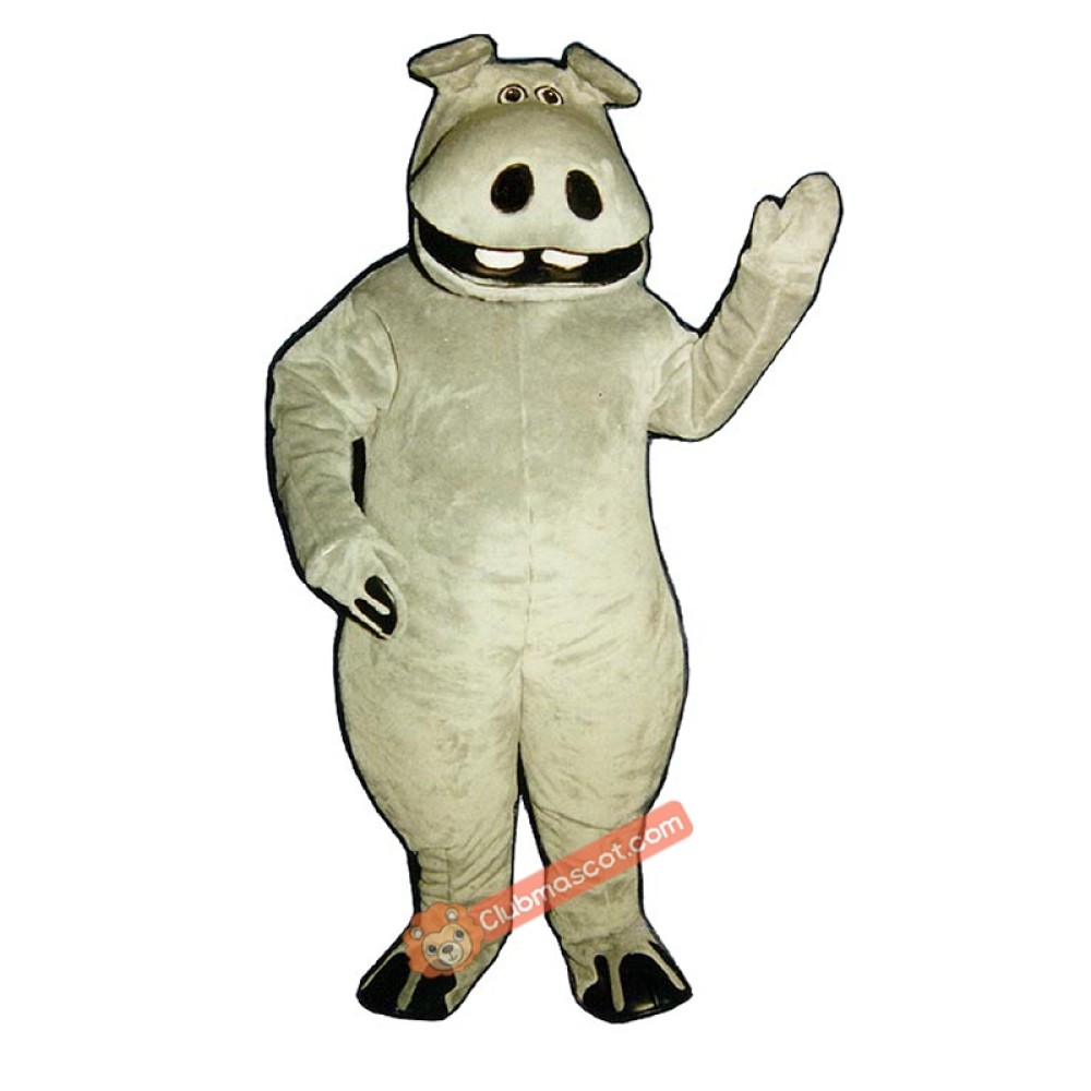 Hippie Hippo Mascot Costume, Hippie Hippo Costume