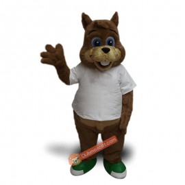 Holiday Park Squirrel Mascot Costume, Holiday Park Squirrel Costume