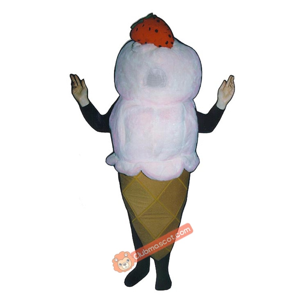 Ice Cream Cone (Bodysuit not included) Mascot Costume, Ice Cream Cone (Bodysuit not included) Costume