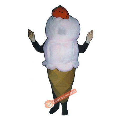 Ice Cream Cone (Bodysuit not included) Mascot Costume, Ice Cream Cone (Bodysuit not included) Costume