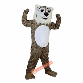 Jaguar Leopard Panther Cartoon Mascot Costume, Jaguar Leopard Panther Cartoon Costume