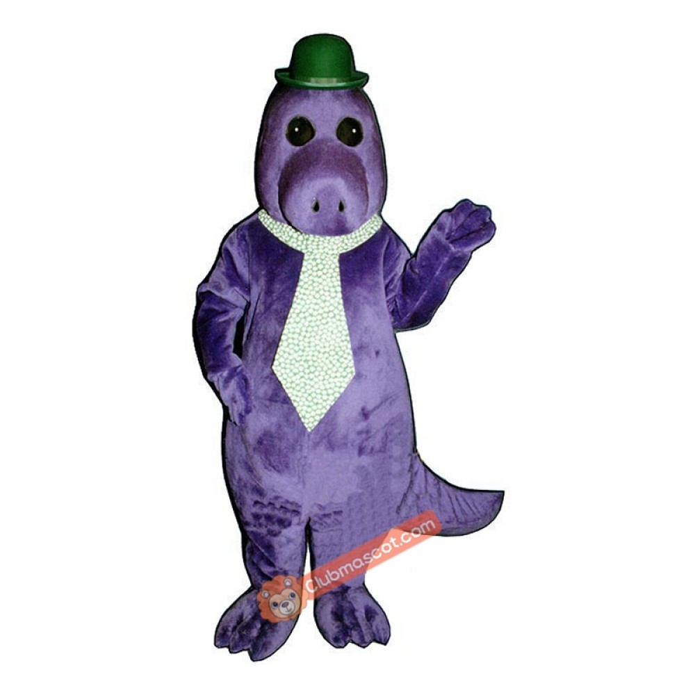 Jake The Saurus Hat & Tie Mascot Costume, Jake The Saurus Hat & Tie Costume