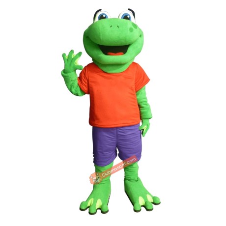 Jump On Over Jj Frog Mascot Costume, Jump On Over Jj Frog Costume