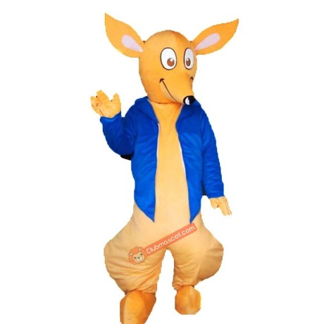 Kangaroo Cartoon Mascot Costume, Kangaroo Cartoon Costume