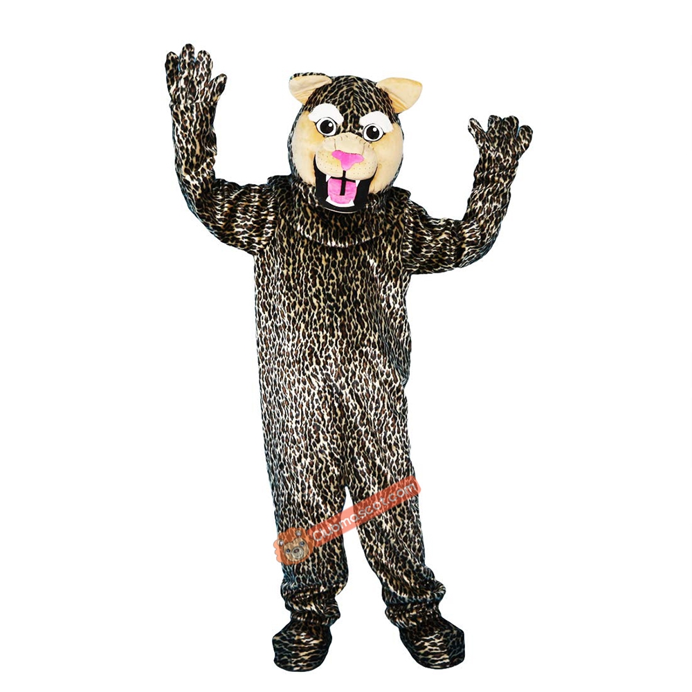 Leopard Panther Cartoon Mascot Costume, Leopard Panther Cartoon Costume