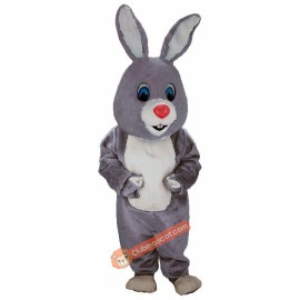 Light Grey Rabbit Lightweight Mascot Costume, Grey Rabbit Costume