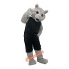 Light gray moving Leopard Mascot Costume, Light gray moving Leopard Costume