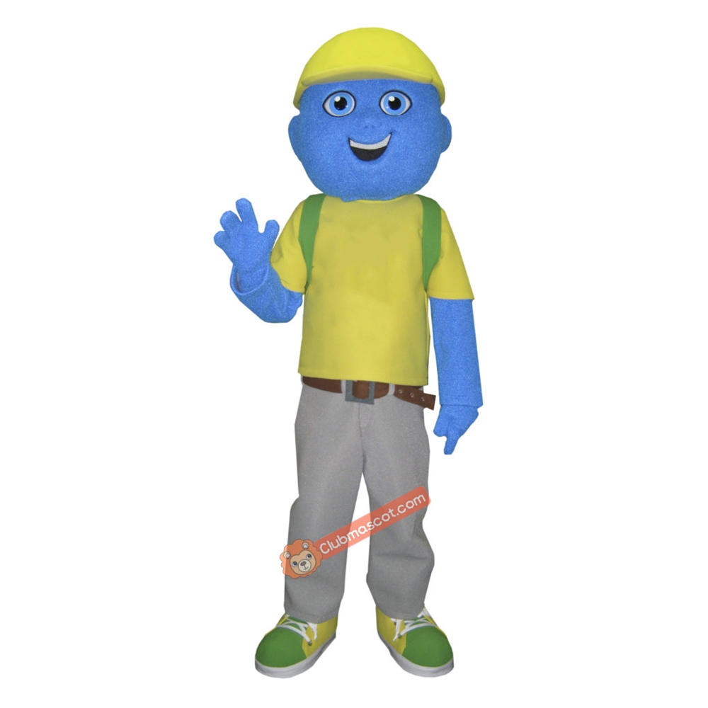 Little Blue Man Mascot Costume, Little Blue Man Costume