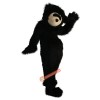 Long Hair Black Bear Cartoon Mascot Costume, Long Hair Black Bear Cartoon Costume