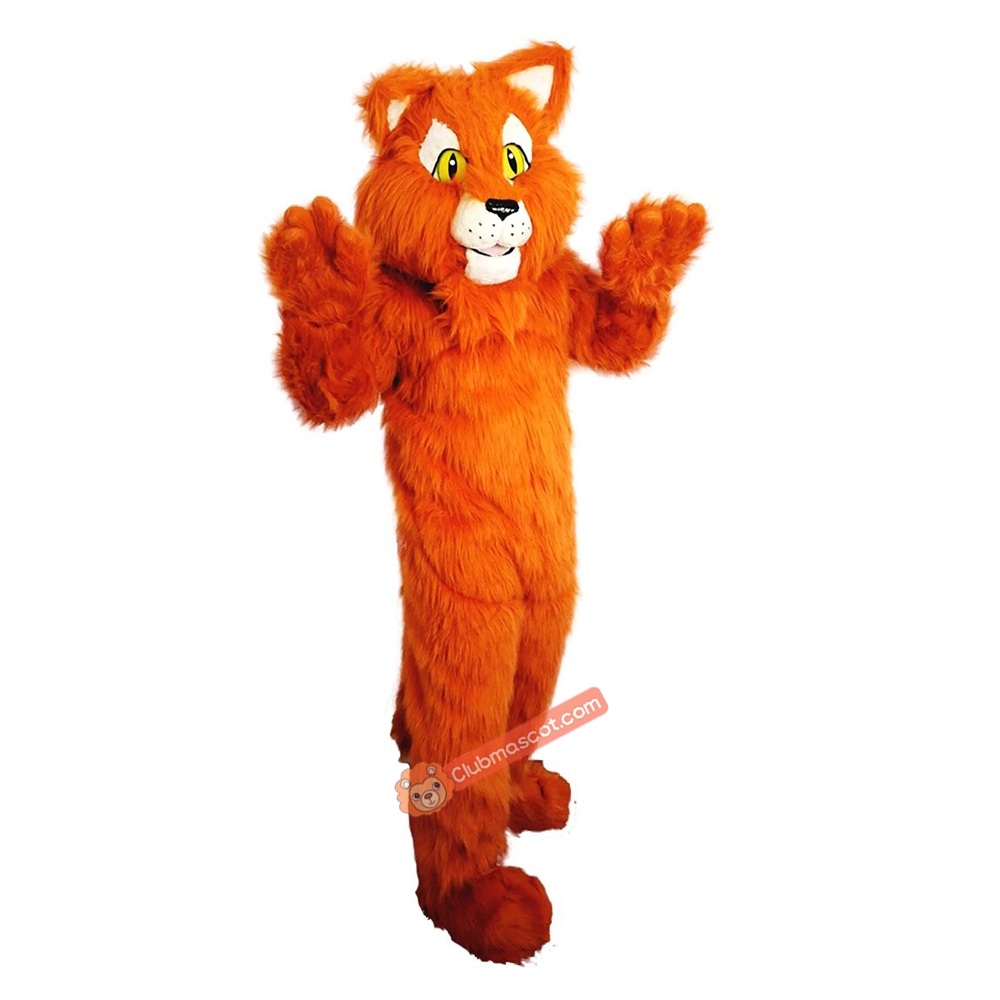 Long Hair Cat Cartoon Mascot Costume, Long Hair Cat Cartoon Costume