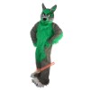 Long Hair Green Wolf Mascot Costume, Long Hair Green Wolf Costume