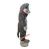 Long-Haired Grey Husky Wolf Mascot Costume, Long-Haired Grey Husky Wolf Costume