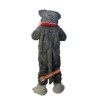 Long-Haired Grey Husky Wolf Mascot Costume, Long-Haired Grey Husky Wolf Costume