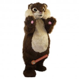 Long-Haired Squirrel Cartoon Mascot Costume, Long-Haired Squirrel Cartoon Costume