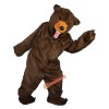 Longhair Brown Bear Cartoon Mascot Costume, Longhair Brown Bear Cartoon Costume