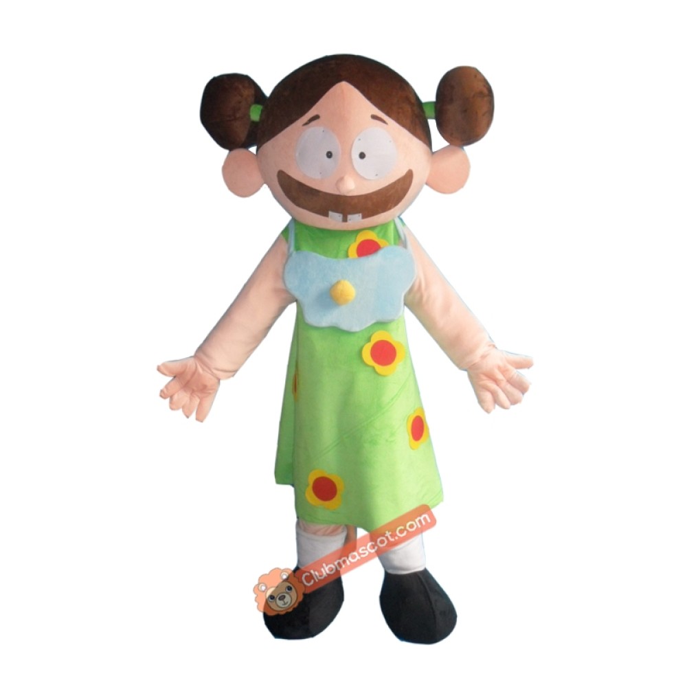 Lovely Big Mouth Girl Custom Mascot Costume, Lovely Big Mouth Girl Custom Costume