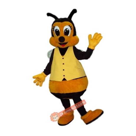 Lovely Friendly Bee Mascot Costume, Lovely Friendly Bee Costume