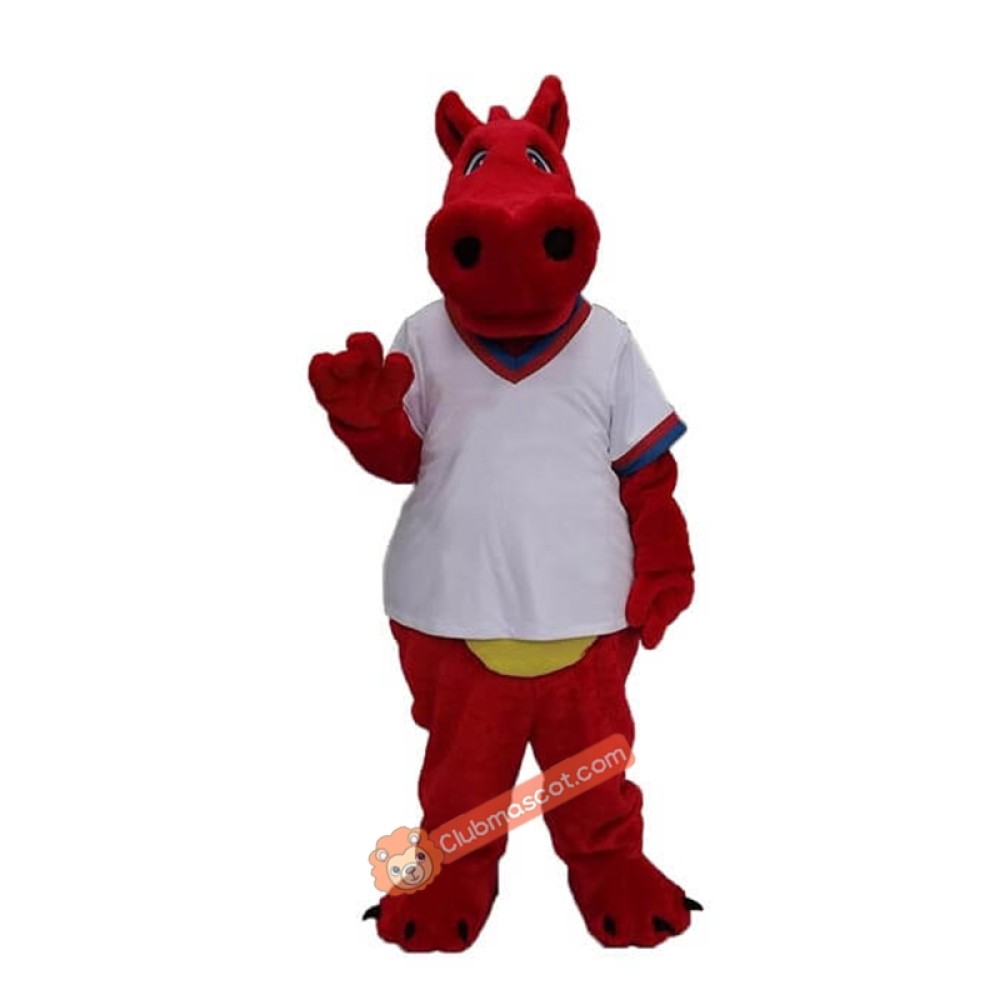 Lovely Red Dragon Mascot Costume, Lovely Red Dragon Costume