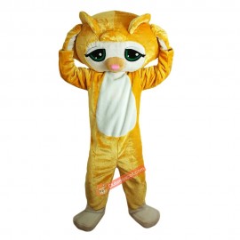 Lovely Yellow Cat Cartoon Mascot Costume, Lovely Yellow Cat Cartoon Costume