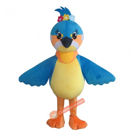 Lovly Blue Bird Mascot Costume, Lovly Blue Bird Costume