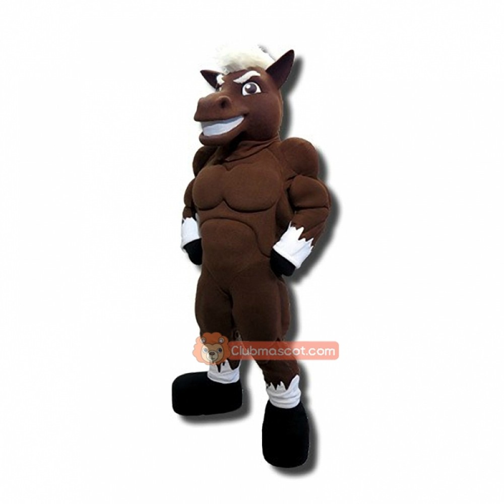 College Cool Power Mustang Mascot Costume