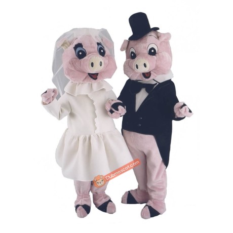 Married Pigs Mascot Costume, Married Pigs Costume