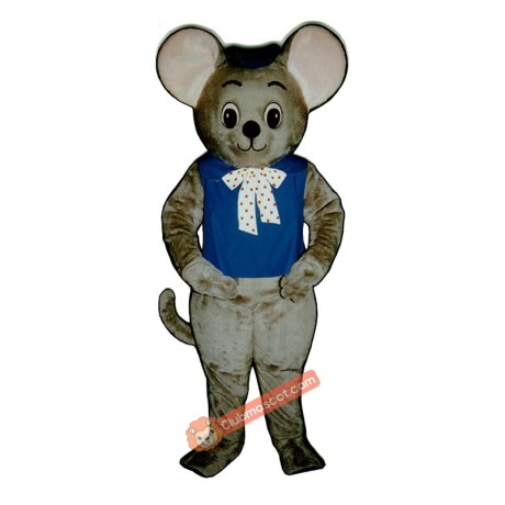 Maxi Mouse With Vest And Hat Mascot Costume, Maxi Mouse With Vest And Hat Costume