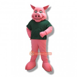 Red Happy Pig Mascot Costume