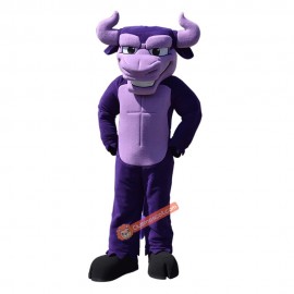 Monta Vista Hs Purple Bull Mascot Costume, Monta Vista Hs Purple Bull Costume