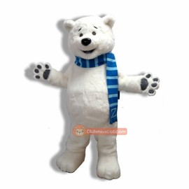 White Cute Bear Mascot Costume