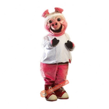 Ollie Oink Pig Mascot Costume, Ollie Oink Pig Costume