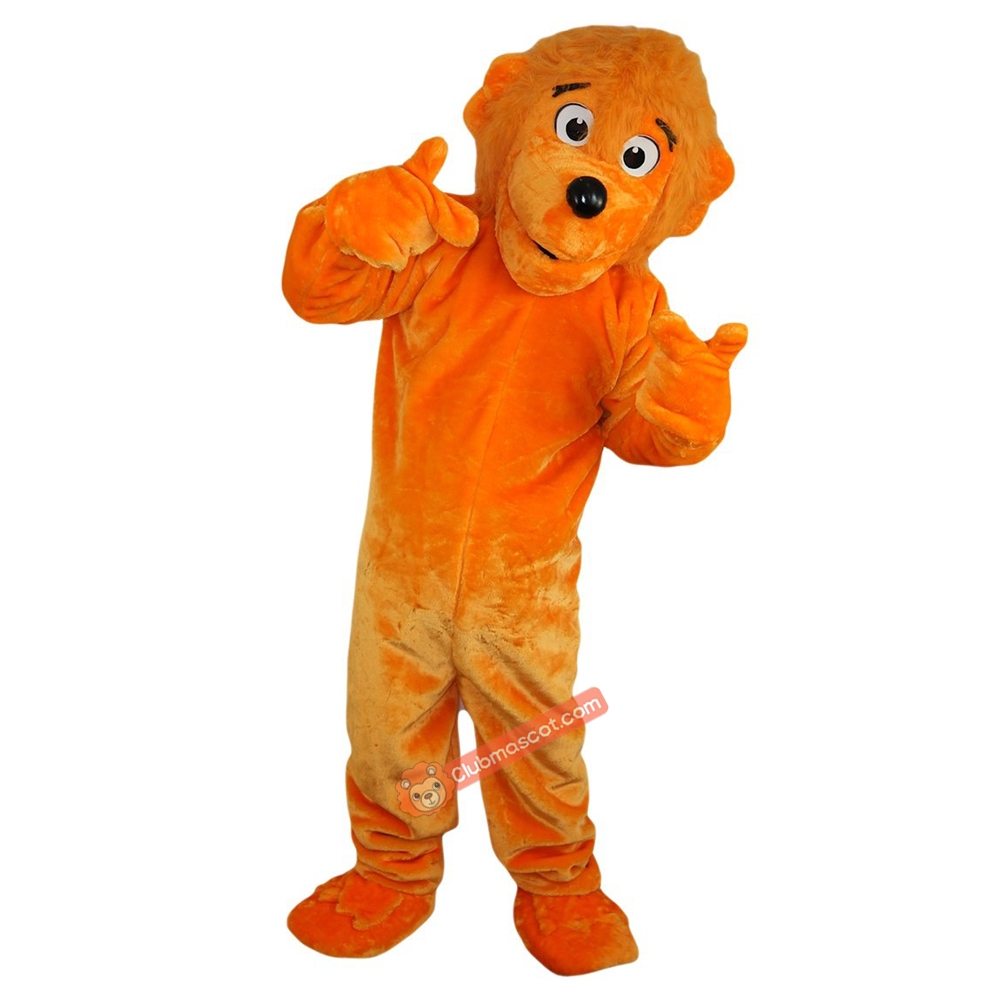 Orange Bear Mascot Costume, Orange Bear Costume