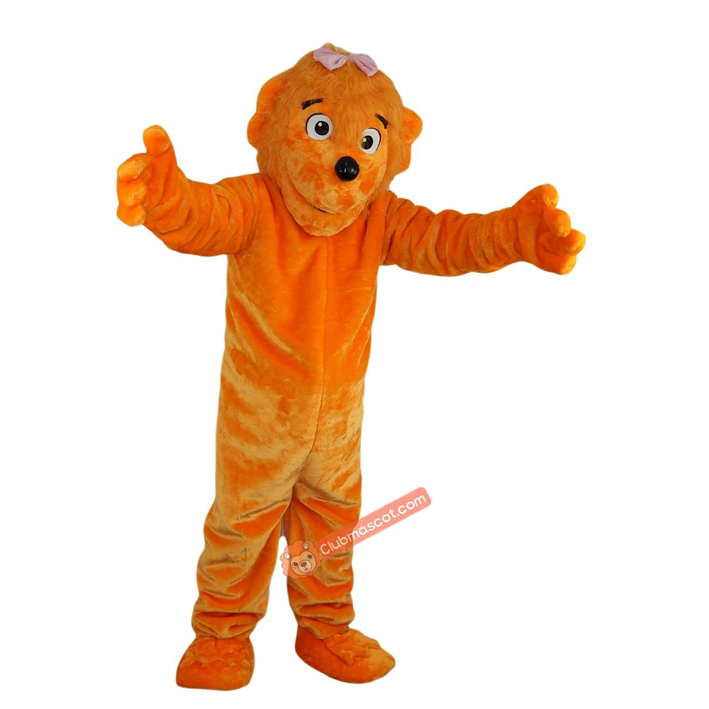 Orange Bear Mascot Costume, Orange Bear Costume